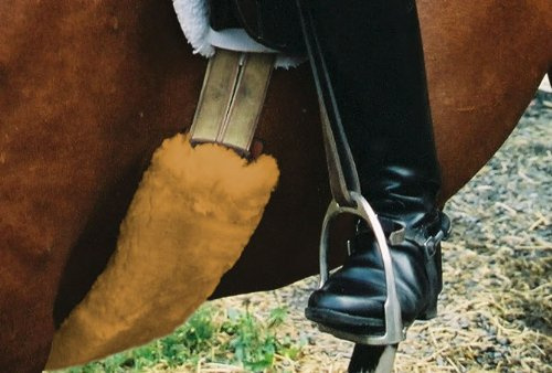 Engel Reitsport | Lammfell Bauchgurtschoner 60x12cm Fell Camel (Bagu)