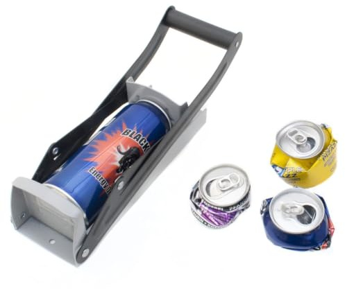 Triturador de latas y abrebotellas integrado; Triturador de latas de cerveza con brazo de palanca; Herramienta de reciclaje para montaje en pared