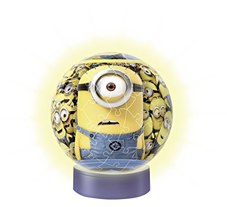 Ravensburger 12168 Minions, 3D-PuzzleBall Nachtlicht, 72 Teile Puzzle: Einfach klatschen und er leuchtet