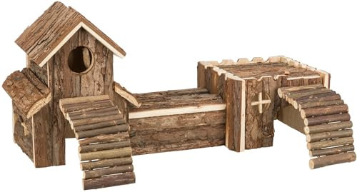 Trixie 6163 Natural Living Tunnelsystem Frida, für Hamster und Mäuse, 47 × 22 × 15 cm, ohne Harzkanäle