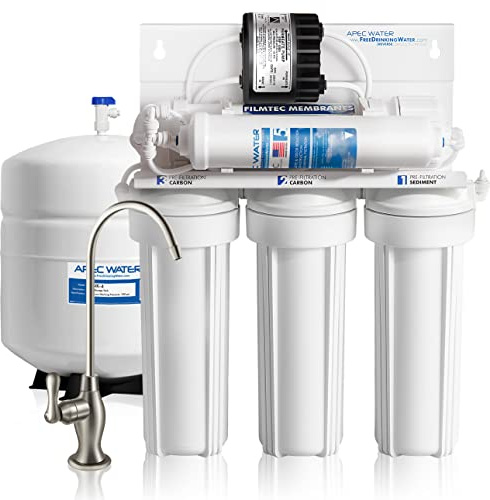 APEC Water Systems Ultimate RO-PERM Boosted Performance with Permeate Pump Ultra Safe Reverse Osmosis Drinking Water Filter System, for Low Pressure Homes