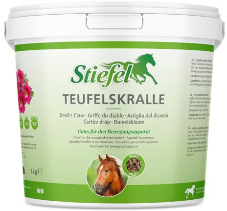 Stövlar djävulsklo för hästar, 100 % naturlig djävulskloa, stöd för led-, senor och broskhälsa, pellets, 1 kg