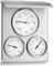TFA Dostmann Stazione meteorologica analogica per esterni, 20.2010.60, con barometro, igrometro e termometro, in acciaio inox, resistente alle intemperie, argento