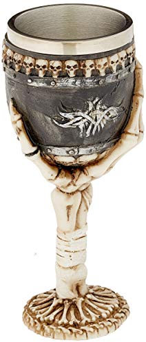 Puckator SK120 Gobelet Bras de Squelette, 7 x 7 x 19 cm, Ivoire/Gris