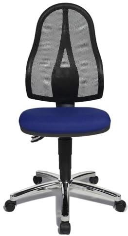 TOPSTAR Drehstuhl Point 60 blau mit Netzrücken ohne Armlehnen