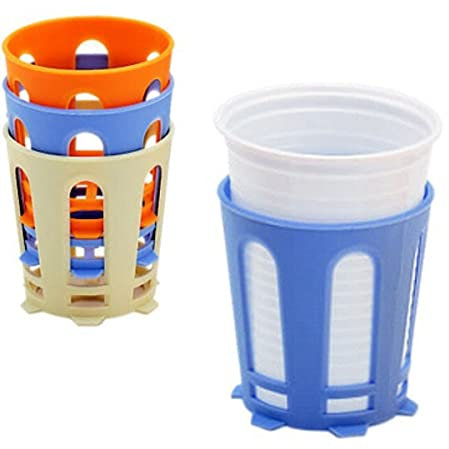 H&H 835700 Set 6 Supporti per Bicchiere, Plastica, Multicolore, 6 unità