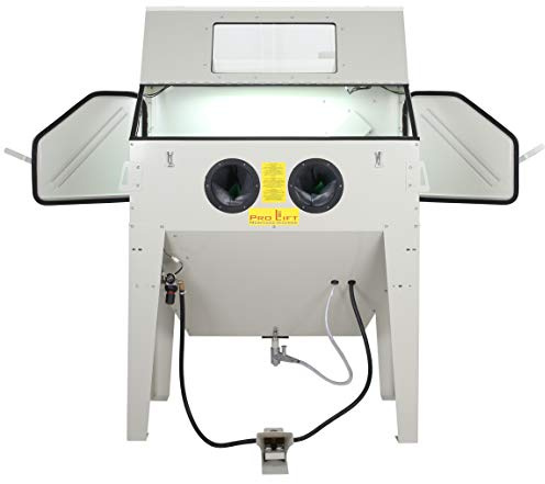 Pro-Lift-Montagetechnik Cabina sabbiata 420 litri con accessori (SB42AJ) con aspirazione integrata, 01559