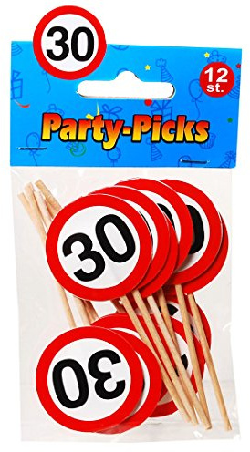 12 Stk. Party Picks Geburtstag 30 Jahre Deko Pieker Birthday