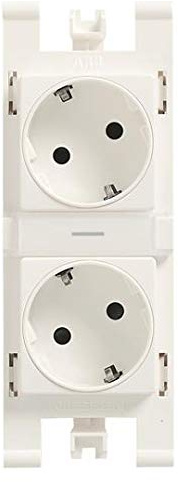 Niessen sist.centralizacion - Base enchufe schuko doble pozo blanco tapa blanco