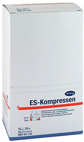 ES-KOMPRESSEN steril 10x20 cm 8fach 25X2 St