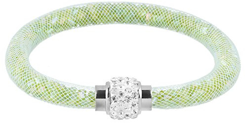 Mianova Damen Armband Armreif Stardust mit Kristallen Glitzerkugel und Magnetverschluß
