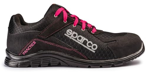 Sparco S0751738NRFU Scarpa Antinfortunistica da Lavoro, Multicolore (Nero/Rosa), 38 EU