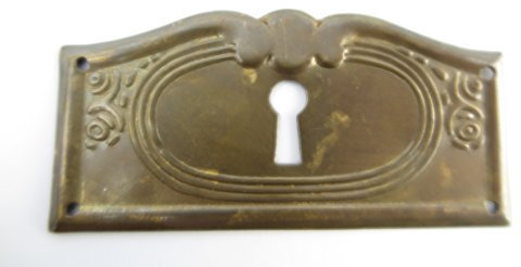 Fittings Brass Burnished Key Rosette Keyhole Rosette Cupboard Drawer Cabinet Door Antique Style Door Fitting Art Nouveau Baroque