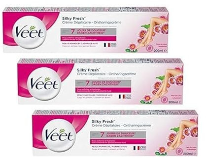 Veet Enthaarungscreme für normale Haut, 200 ml, 3 Stück