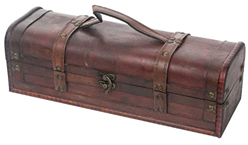 HMF Vintage scatola regalo decorativa con coperchio in legno | per 1 bottiglia di vino | formato orizzontale | Spagna