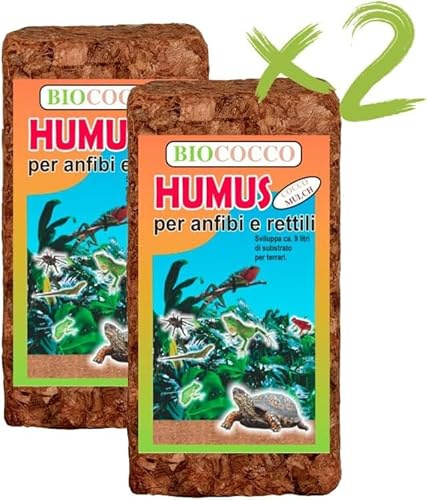 Biococco Humus Mulch Humus per Terrari Confezioni Multiple da 650gr ciascuna (2)