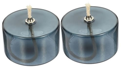 PRETYZOOM Leeres Kerzenglas Zum Gießen Nachfüllbarer Ölkerzenbehälter Aus Glas Vintage Öllampe Für Romantische Dekoration Bei Hochzeit Dinnerparty Und Zuhause 8X8X8Cm