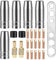 YUFFQOPC 25 Pcs Verschleißteile Set, Schweißzubehör Passend AK-15/MB-15 MIG, Schutzgasschweißgerät Zubehör,5 x Gasdüsen,15 x Powerdüsen M6 0,8 mm,2 x Düsenstiel,2 x Isolatoren, 1 x Schraubenschlüssel