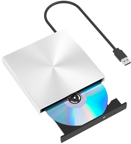 Alphami External Blu Ray DVD Drive Burner, USB 3.0 and Type-C Optical Slim Bluray CD DVD Reader Writter for Laptop Desktop PC Compatible with MacBook OS Windows XP/7/8/10/11 Linux