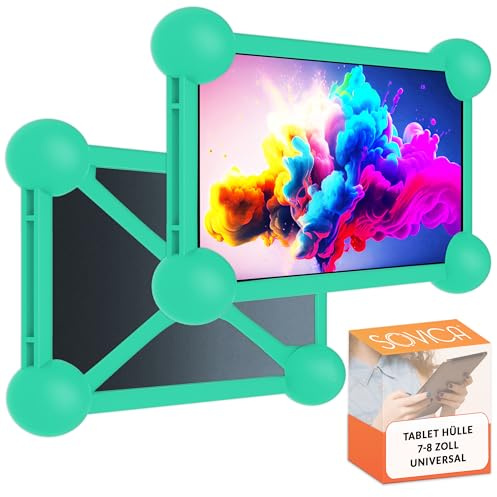 Housse Tablette 7 Pouces Universel Silicone Convient a Toutes Les tablettes PC et a Tous Les ebooks de 7 et 8 Disponibles sur Le marché Housse Tablette 8 Pouces (Vert)