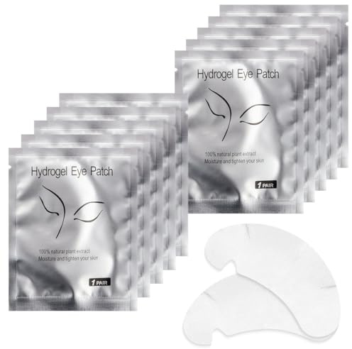 KUMSODE 50 Pares Gel de Ojos Almohadillas Pestañas Parches Ojos Eye Gel Pads para Pro Salon Extensión Individual de Pestañas