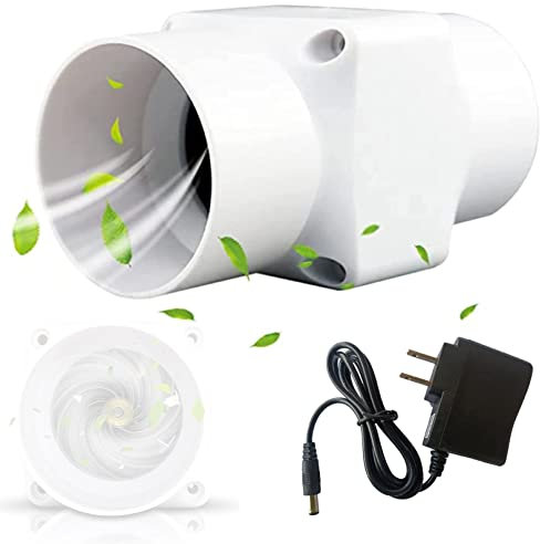RWSXY Ventilatore da Condotto Piccolo da 2 Pollici, Ventilatore da Condotto di Scarico in Linea, Ventilatore di circolazione dell'Aria, Ventilatore di Estrazione per Cucina, Tenda da Coltivazione