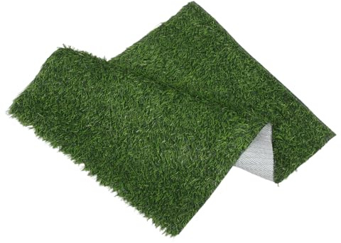PAMINGONO Tappetini in Sintetica Ovali 40X60 CM Tappeto Erboso Realistico Resistente alle Intemperie Decorazione Esterna per Giardino Balcone e Patio Superficie Morbida Adatta a e