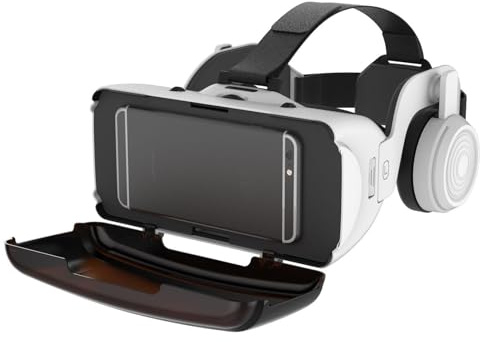 Hörlurar - Virtual Reality-Glasögon, 3D-Glasögon, Hörlurar Med HD Justerbar Blå Ljusskyddsutrustning Uppslukande Spelupplevelse | Bekväm underhållning