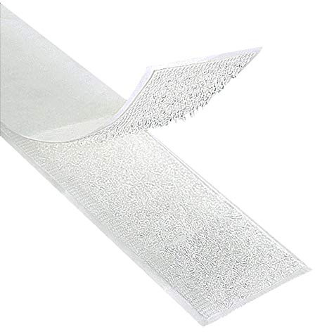 KLEBESHOP24 Kardborreband för sömnad – hake och ögla, utan lim/vit, 16 mm x 3 m