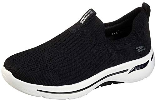 Skechers Women's Go Walk Arch Fit Iconic Sneaker, Black, 7