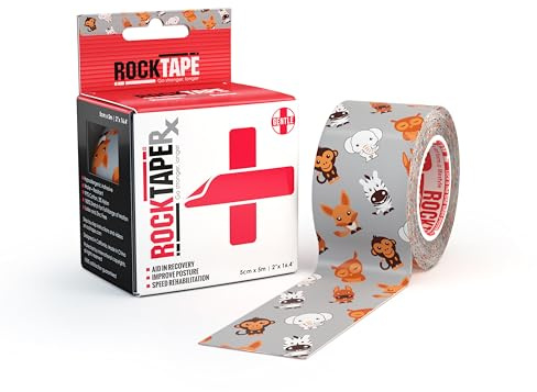 RockTape Unisex-Adult Rx Kinesiologie-Tape, Animal, 5cm X 5m Roll EU