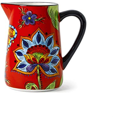 Jus Carafe d'eau Pichets de céramique colorés avec poignées et becs Jug multifonctions Théière créative pour le jus, le thé parfumé, les boissons chaudes et froides Thé Cruche