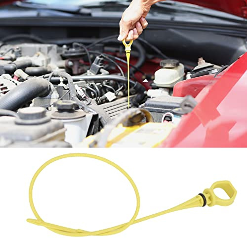 OUKENS Astina di livello olio motore, 1174.85 astina di livello del fluido di trasmissione con sostituzione gialla per Peugeot 206 207 307 con motori diesel 1.4 HDi