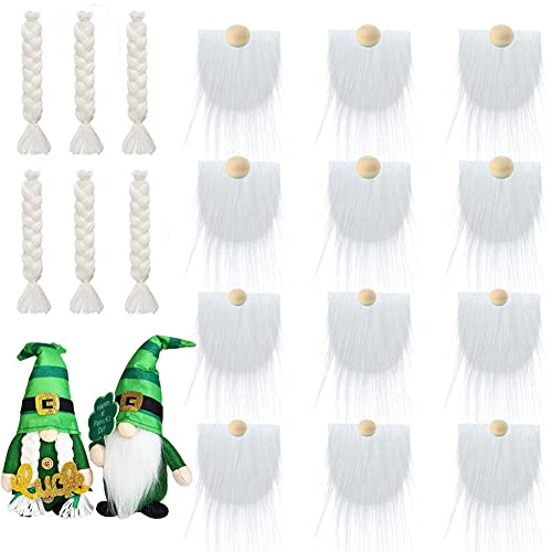 URFEDA 30 Stück Wichtel-Bart Weihnachten Vorgeschnittener Wichtelbart Zum Basteln,Handgefertigter GNOME Zwergbart Kunstpelzstoff,Kunstfell GNOME DIY Wichtel Puppe Weihnachten Cosplay Partyzubehör