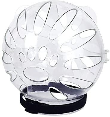Milageto Maulkorb für Katzen, verhindert beißen, Anti-Leck-Mundabdeckung, verstellbare transparente Schutzhaubenmaske Katzenmaulkorb für die Pflege des Badens, S 125 mm x 135 mm