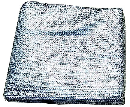 AITAF 85% Beschattung Auto Beschattungsnetz Teich Alu Sonnenschutz Silber Sonnensegel Netz Markisen Für Terasse Schattierungsnetz Mit Ösen Für Überdachung Pavillon Terrassen (Size : 2x4M)