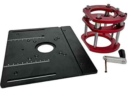 Sollevatore per router per motori di diametro 65 mm – Router per legno con base ad immersione con inserto in alluminio per fresatrice da tavolo, banchi da lavoro per lavorazione del legno, strumenti