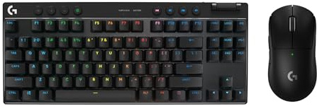 Logitech G PRO X SUPERLIGHT 2 LIGHTSPEED Mouse Gaming Wireless, Caricatore USB-C + PRO X TKL LIGHTSPEED, Tastiera Gaming Wireless, Senza Tastierino Numerico, Copritasti in PBT (ITA QWERTY) - Nero