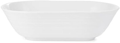 Comptoir de Famille 25cm Roasting Dish - White Porcelain - Stylish, Durable & Versatile - Suitable For Everyday Use - Dishwasher & Oven Safe