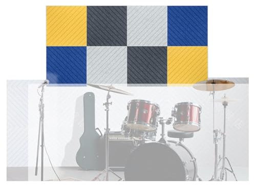 Akustikschaumstoff, 10er-Pack Selbstklebend Schallschutz Schaumstoffplatten Akustikplatten Akustikschaum Schnelle Erweiterung, Absorbiert Schall Und Beseitigt Echos ( Farbe : Weiß , Größe : 50x50x0.9c