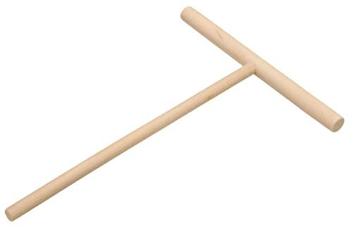 LIFKOME Wooden Crepe Batter Spreader T-Shaped Kitchen Utensil for Uniform Dough Distribution Pancakes and Crepes Essential Baking Tool for Skillet or Pan