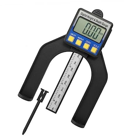 iplusmile digitaler Tiefenmesser 0-80mm Tiefenbegrenzer Holzbearbeitungsmessgerät digitaler Tiefenanschlag für Frästisch Digitaler Bildschirm Bremssättel Werkzeug Höhenmesser