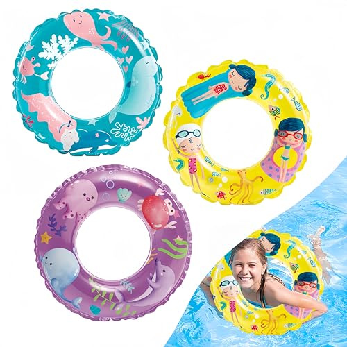 Pool Inflatables Swimming Ring Rubber Rings for Kids Adult,70/90cm Sequins Inflatable Pool Water Toys,Inflatable Pool Floats Swim Tubes Rings for Girls Boys Women Men Summer Party Beach Water Sport