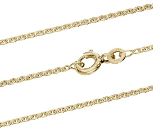 hoplo holzenplotz Goldkette Ankerkette rund Halskette Breite 1,5 mm - 333-8 Karat Gold, Kettenlänge:45 cm Damenkette