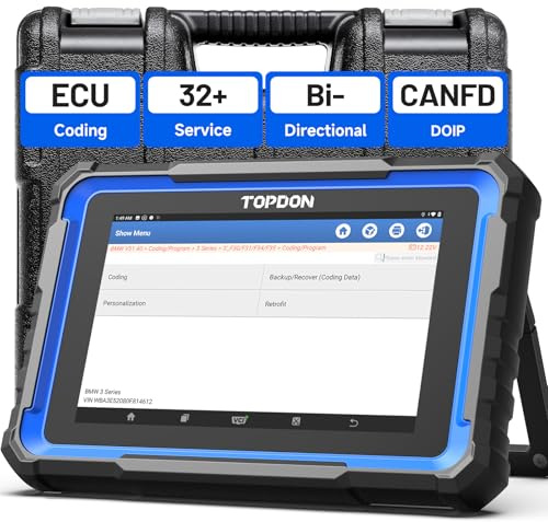TOPDON obd2 diagnosegerät Phoenix Nano, ECU-Codiergerät mit Vollsystem-Diagnose,Über 32 Reset-Funktionen, Bidirektionale Steuerung, Unterstützt CAN-FD/DoIP-Protokolle,2 Jahre kostenlose Updates