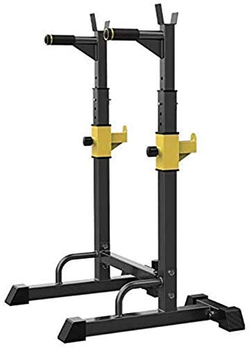 HAVVMK Squat Rack Dipping Station Langhantelständer Dip-Ständer Fitness Bankdrücken Squat Rack Ständer mit Klimmzugstange, Squat Rack mit Dip-Stange, Verstellbares Squat Rack Langhantelst