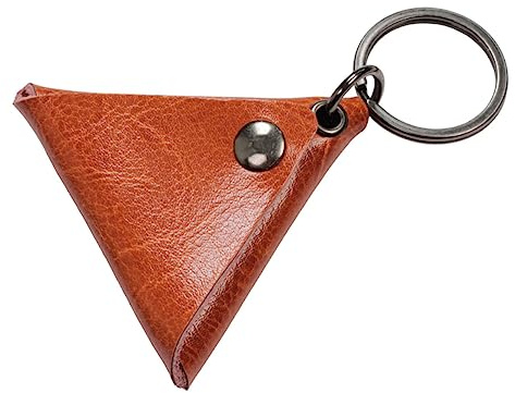 Abaodam Soporte para Púas De Guitarra De Cuero Estuche para Plectros Accesorio Práctico y Decorativo Naranja