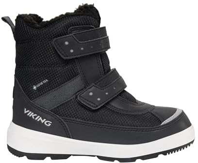 Viking Unisex barn Play Reflex Warm GTX 2V Snow Boot, Reflekterande svart, 35 EU