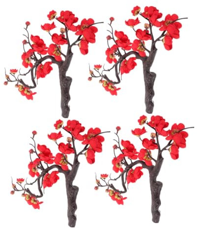 KITANDOVE 4 Stücke Künstliche Seide Decor Blossom Zweige Hause Weihnachten Seide Dekorationen