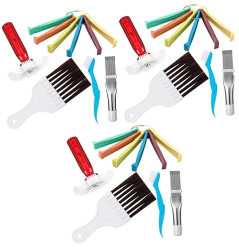 Gatuida 3ensembles Brosse De Nettoyage Pour De Climatisation De Outils Inoxydable Pour Radiateurs Et Condenseurs Accessoires De Nettoyage Efficaces Pour Efficacité Des Appareils De